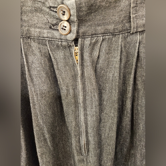 Vintage - Ralph Lauren 80's Light Grey Cotton Denim Midi Skirt - Size 10 - Picture 6 of 10